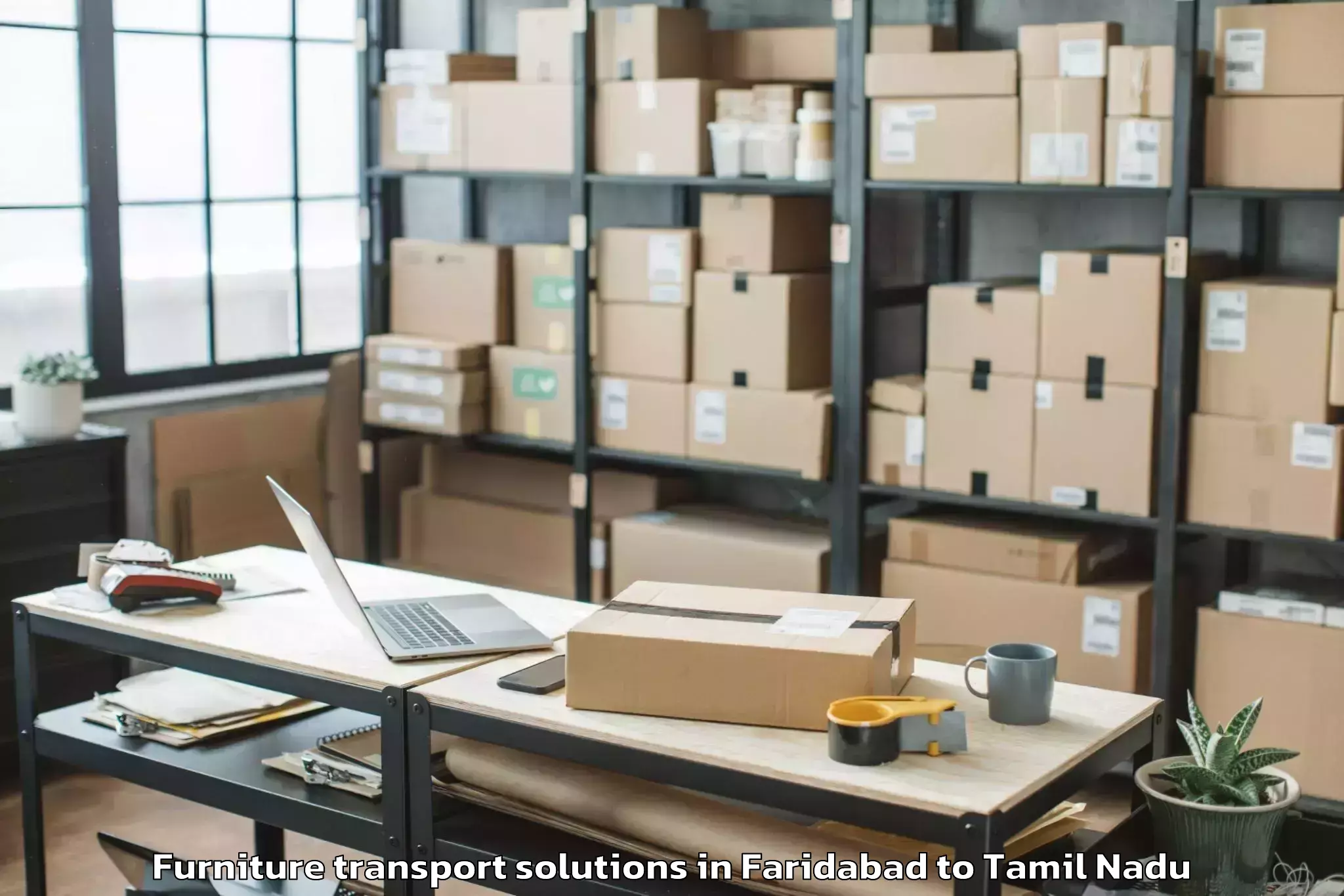 Book Faridabad to Tiruturaipundi Furniture Transport Solutions